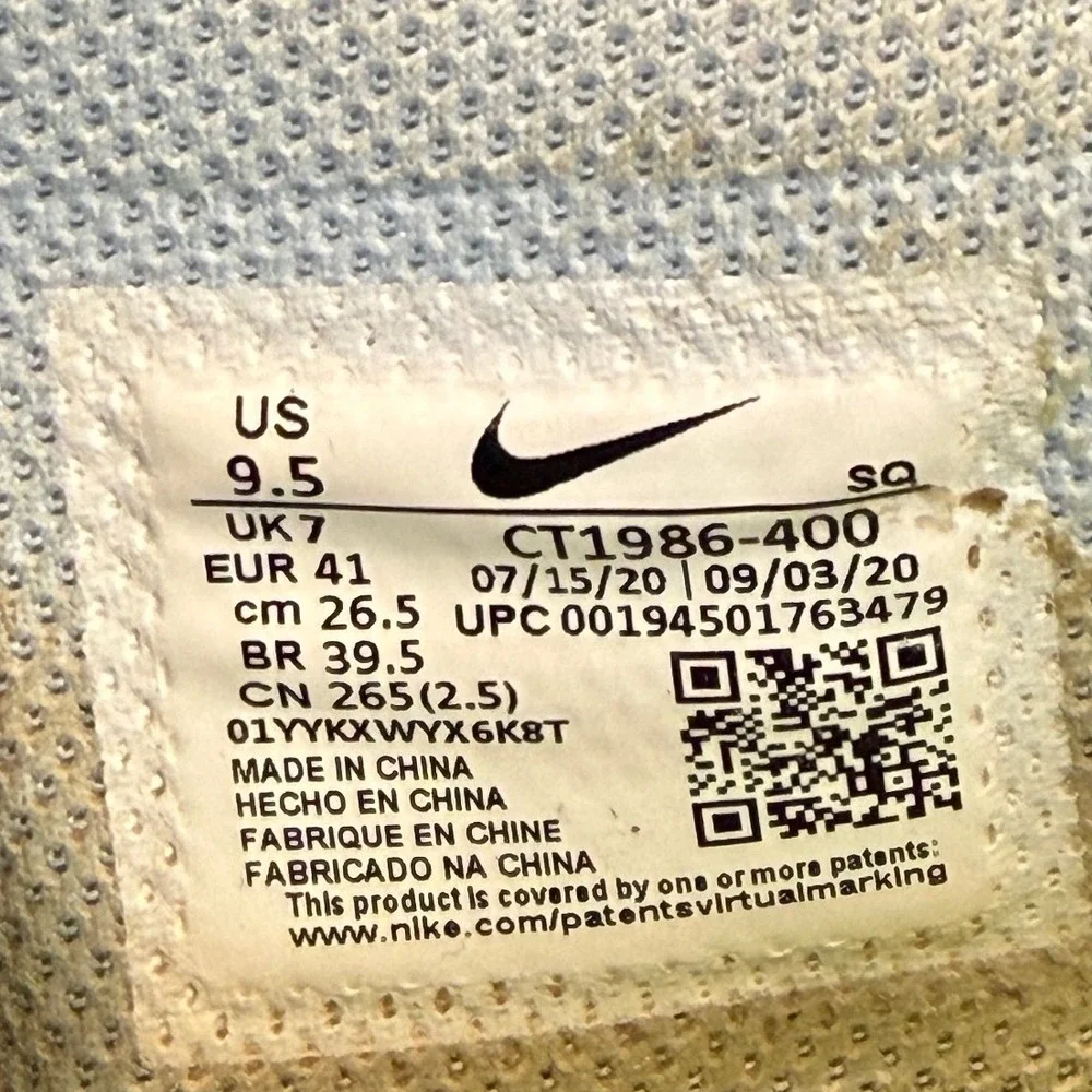 Nike Air Force 1 Crater Chambray Blue CT1986-400 Mens 8 Womens 9.5 Sneakers